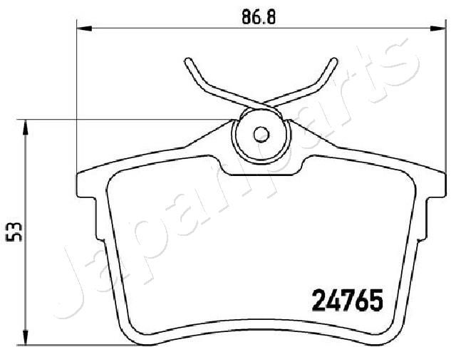 Комплект гальмівних накладок, дискове гальмо, Japanparts PP-0600AF