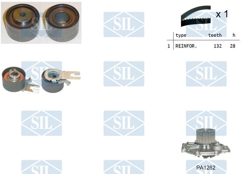 Saleri SIL Vízpumpa + fogasszíj készlet K1PA1282
