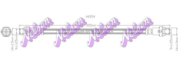 KAWE fékcső H1054