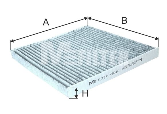 Фільтр, повітря у салоні, Mfilter K901C