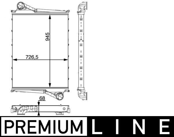 Product Image - Intercooler, inlaatluchtkoeler - CI215000P - MAHLE