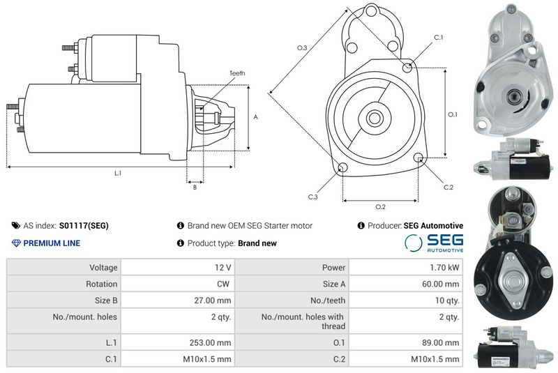 AS-PL S01117(SEG) Starteris