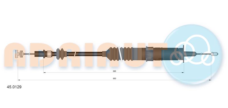 Тросовий привод, привод зчеплення, Adriauto 45.0129