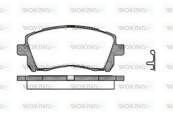 Комплект гальмівних накладок, дискове гальмо, Woking P7553.02