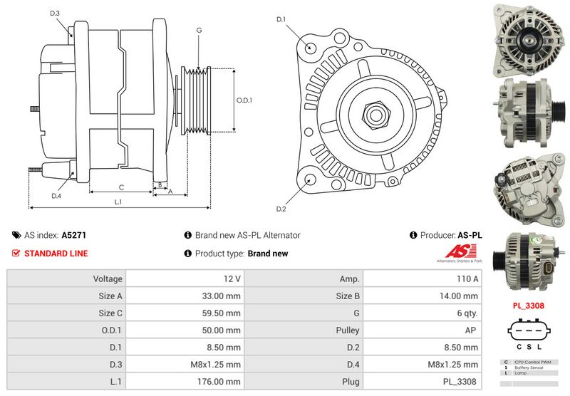 AS-PL A5271 Alternator