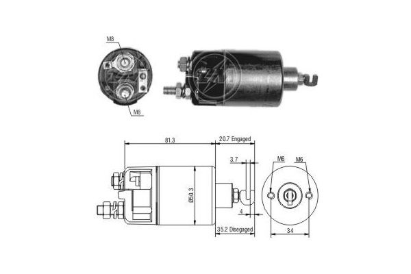 ERA mágneskapcsoló, önindító ZM660