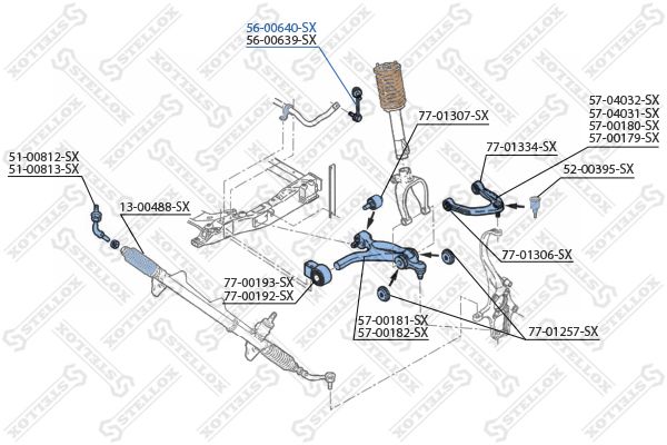 STELLOX 56-00640-SX Link/Coupling Rod, stabiliser bar