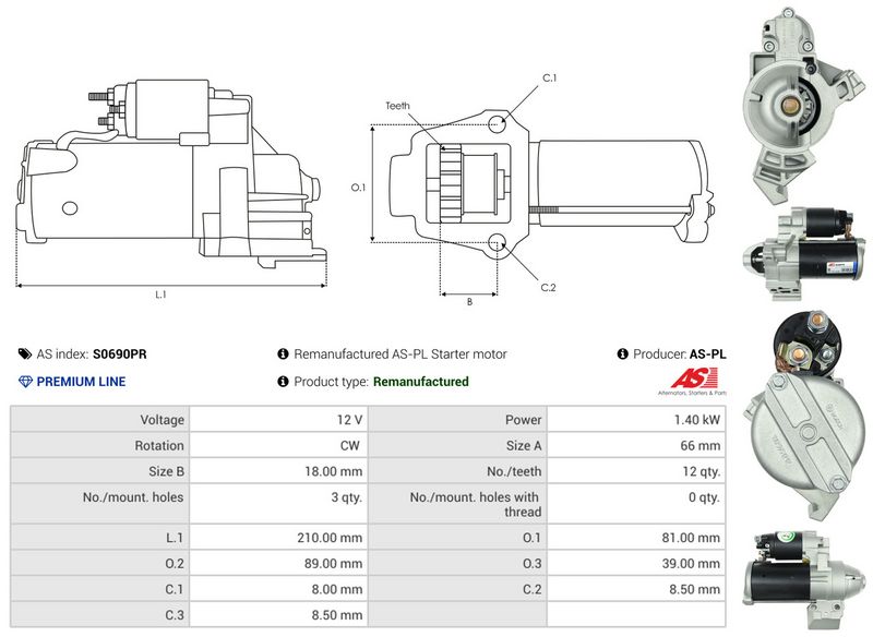 AS-PL S0690PR Starter