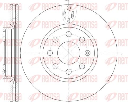 REMSA OPEL тормозной диск передний Corsa D 06-, FIAT GRANDE PUNTO 05-