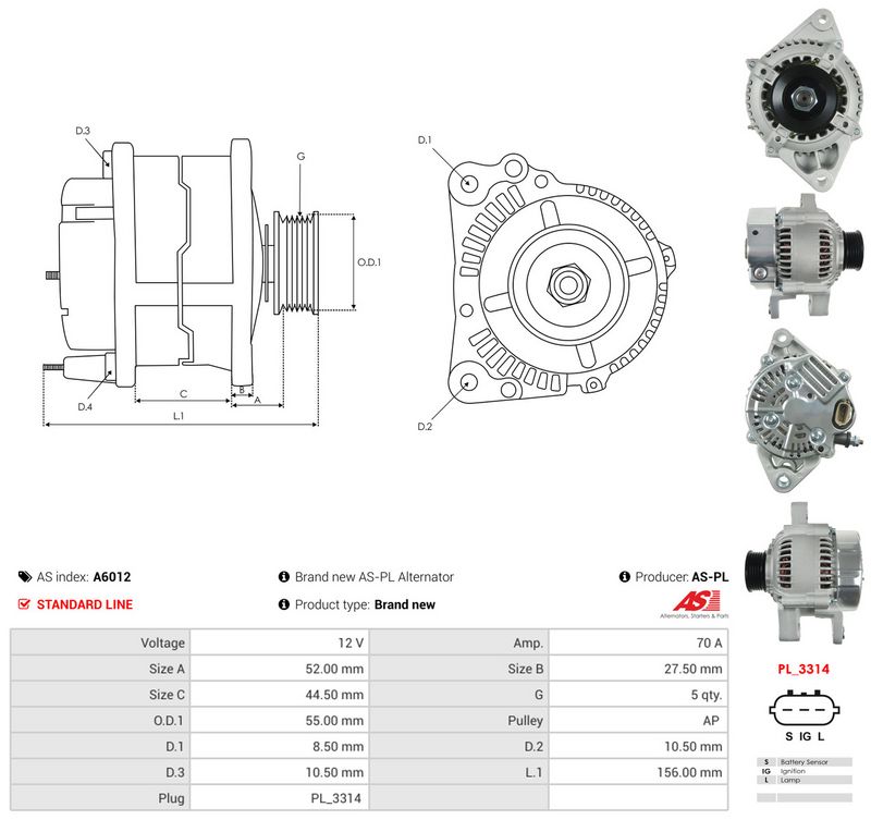 Generaator, AS-PL A6012