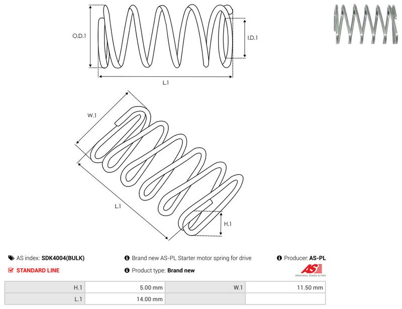 AS-PL SDK4004(BULK) Repair Kit, starter