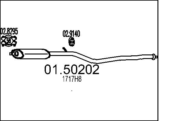 Проміжний глушник, Mts 01.50202