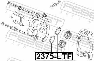 FEBEST 2375-LTF Repair Kit, brake caliper