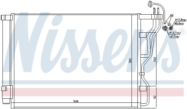 NISSENS HYUNDAI Радиатор кондиционера конденсатор с осушителем i40 I 1.7 CRDI 11-
