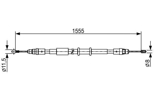 Тросовий привод, стоянкове гальмо, Bosch 1987482552