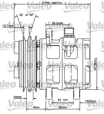 VALEO Compressor, airconditioning 815853