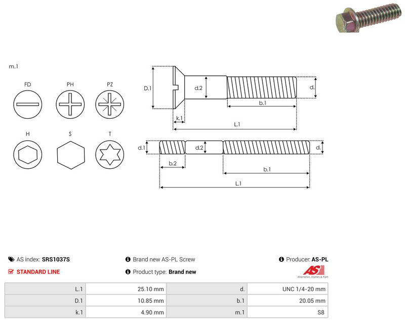 AS-PL SRS1037S Repair Set, alternator