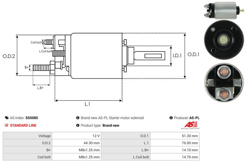 Magnetlülitus, starter, AS-PL SS5085