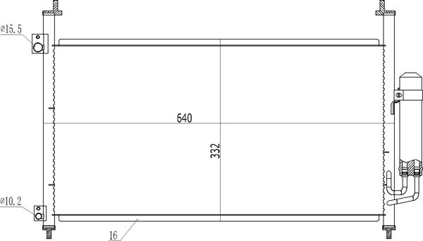 Конденсатор, система кондиціонування повітря, Hart 619524