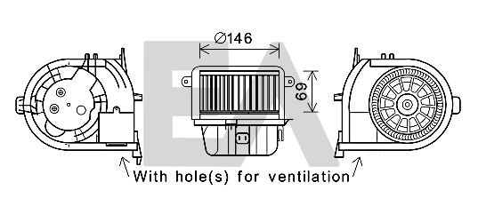 Motor eléctrico, ventilador habitáculo