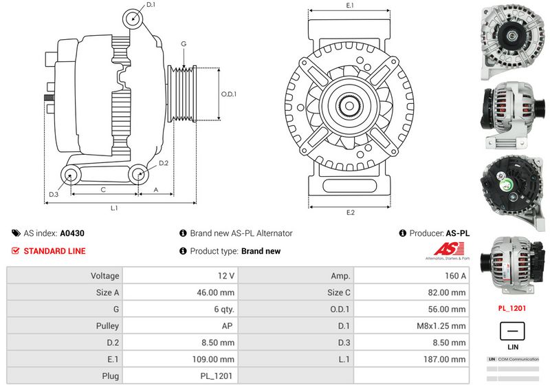 AS-PL A0430 Alternator