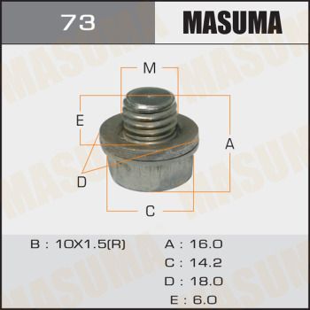 Пробка, оливний піддон, Suzuki/Toyota (73) MASUMA, Masuma 73