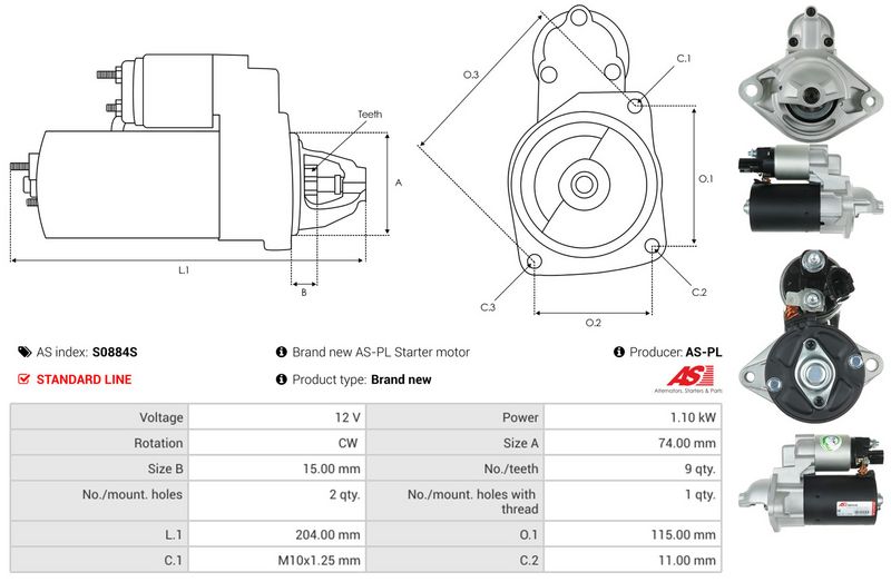 AS-PL S0884S Starter