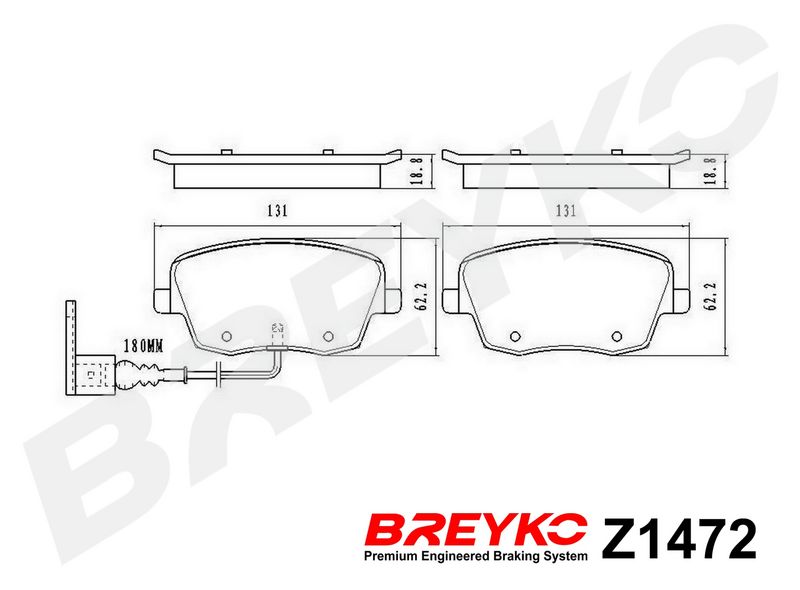 DAVID VASCO Z1472 Brake Pad Set, disc brake