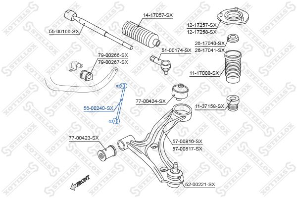 STELLOX 56-00240-SX Link/Coupling Rod, stabiliser bar