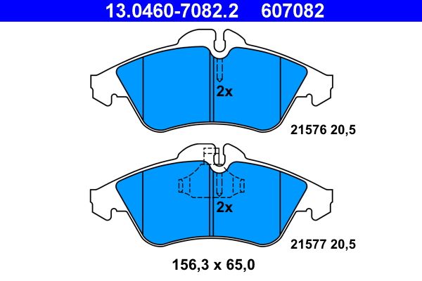 Set placute frana,frana disc 13.0460-7082.2 ATE