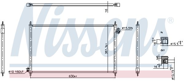 NISSENS kondenzátor, klíma 940917