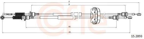 Тросовий привод, коробка передач, Cofle 92152893