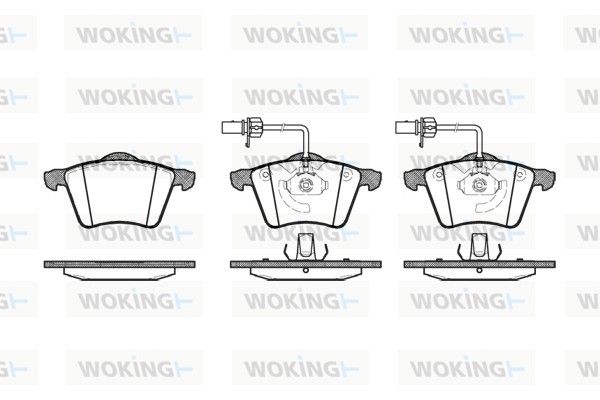 Комплект гальмівних накладок, дискове гальмо, Woking P6213.02