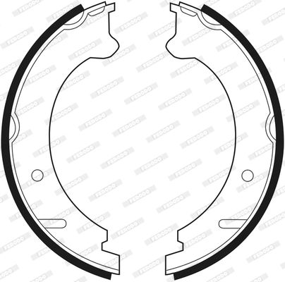 Комплект гальмівних колодок, стоянкове гальмо, Ferodo FSB522