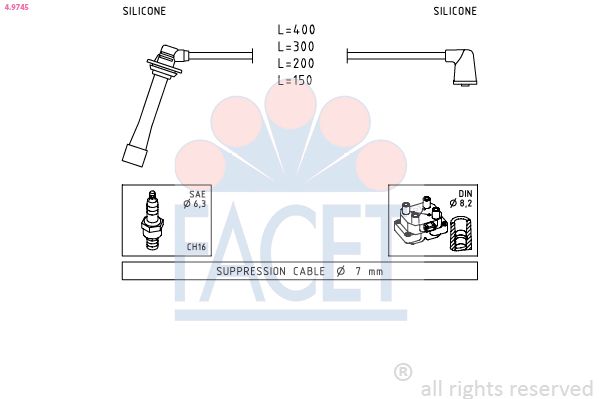 FACET Bougiekabelset 4.9745