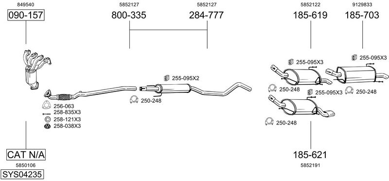 SISTEM DE ESAPAMENT BOSAL SYS04235
