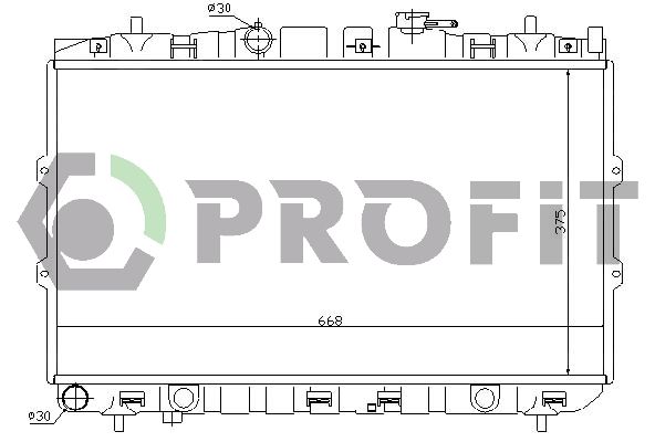 Радіатор, система охолодження двигуна, Profit 2910A9