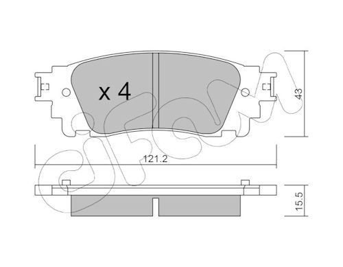 Set placute frana,frana disc 822-1041-0 CIFAM