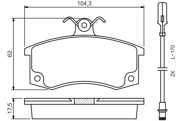 BOSCH 0 986 494 533 Brake Pad Set, disc brake