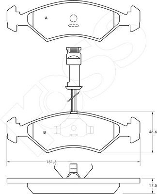 1-GNC R-163 - Brake Pad Set, disc brake