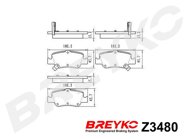 DAVID VASCO Z3480 Brake Pad Set, disc brake
