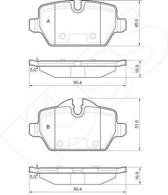 1-GNC R-1585 - Brake Pad Set, disc brake