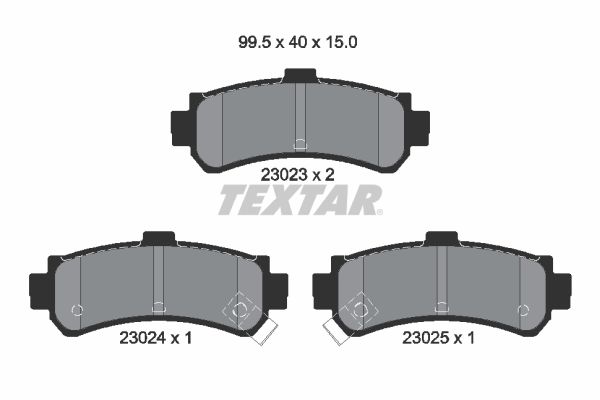 TEXTAR fékbetétkészlet, tárcsafék 2302301