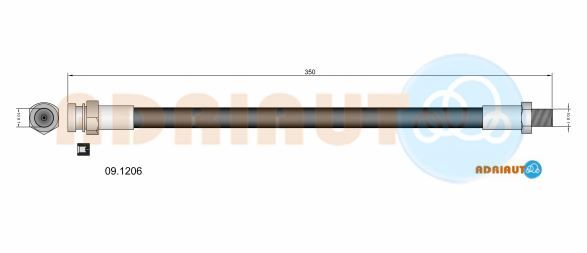 Гальмівний шланг, Adriauto 09.1206