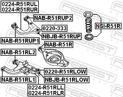 FEBEST NSI-R51R Spring Seat