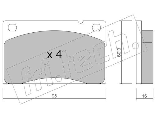 fri.tech. 006.0 Brake Pad Set, disc brake