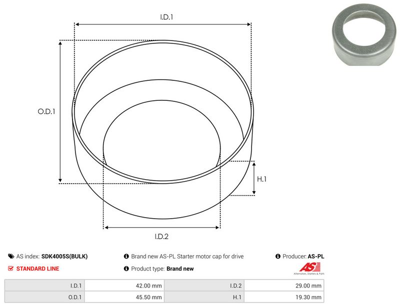 AS-PL SDK4005S(BULK) Repair Kit, starter