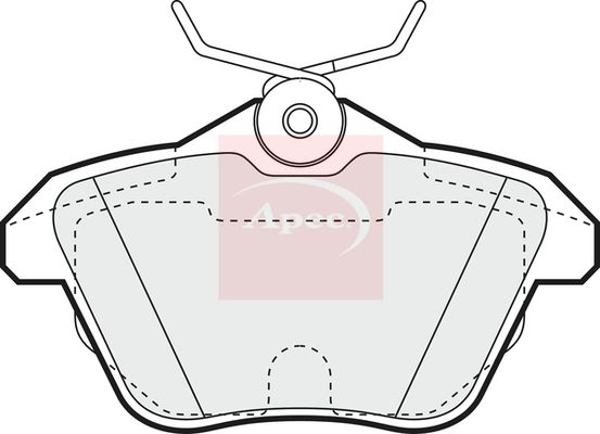 APEC Brake Pad Set, disc brake PAD1052