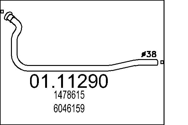 MTS kipufogócső 01.11290