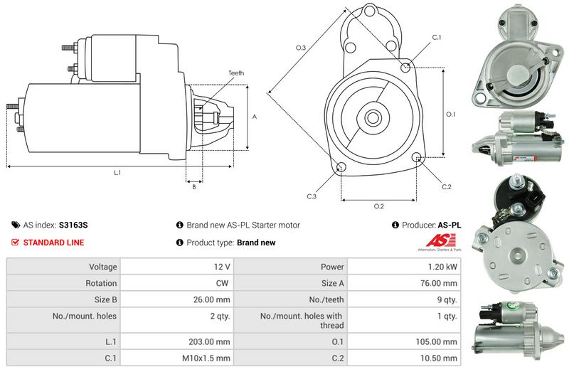 AS-PL S3163S Starter